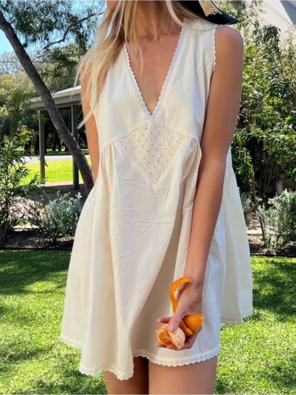 Laneway the label 💯 cotton dress yellow S/M handmade Indonesia